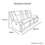 Darrahopens Furniture > Bar Stools & Chairs > Arm Chairs & Recliners 3 Seater Power Recliner Chair in Grey In Australia - Darrahopens
