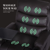 Darrahopens Furniture > Bar Stools & Chairs > Arm Chairs & Recliners 8-Point Electric Massage Recliner Chair - PU Leather Electric Lounge Sofa Armchair HARLOW BROWN