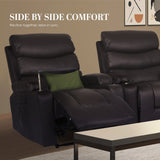 Darrahopens Furniture > Bar Stools & Chairs > Arm Chairs & Recliners 8-Point Electric Massage Recliner Chair - PU Leather Electric Lounge Sofa Armchair HARLOW BROWN