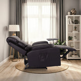 Darrahopens Furniture > Bar Stools & Chairs > Arm Chairs & Recliners 8-Point Electric Massage Recliner Chair - PU Leather Electric Lounge Sofa Armchair HARLOW BROWN