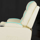 Darrahopens Furniture > Bar Stools & Chairs > Arm Chairs & Recliners 8-Point Electric Massage Recliner Chair - PU Leather Lounge Sofa Armchair ARLEEN BEIGE