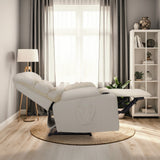 Darrahopens Furniture > Bar Stools & Chairs > Arm Chairs & Recliners 8-Point Electric Massage Recliner Chair - PU Leather Lounge Sofa Armchair CELINA CREAM
