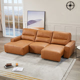 Darrahopens Furniture > Bar Stools & Chairs > Arm Chairs & Recliners Albany 3 Seater Sectional Chaise Genuine Leather Sofa Bed
