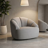 Darrahopens Furniture > Bar Stools & Chairs > Arm Chairs & Recliners Arm Chair Silver Fabric 360 Degree Swivel In Australia - Darrahopens
