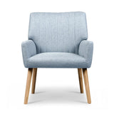 Darrahopens Furniture > Bar Stools & Chairs > Arm Chairs & Recliners Artiss 2X Armchair Fabric Blue Grey