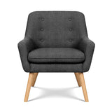 Darrahopens Furniture > Bar Stools & Chairs > Arm Chairs & Recliners Artiss 2X Armchair Lounge Chair Accent Tub Chair Charcoal ANNE