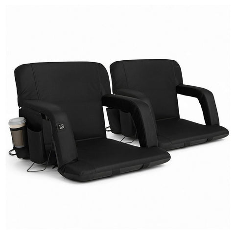 Darrahopens Furniture > Bar Stools & Chairs > Arm Chairs & Recliners Artiss 2X Floor Lounge Sofa Bed With Armrest Heated Cushion