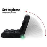 Darrahopens Furniture > Bar Stools & Chairs > Arm Chairs & Recliners Artiss 2X Lounge Sofa Bed Flannel Fabric Black
