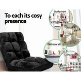 Darrahopens Furniture > Bar Stools & Chairs > Arm Chairs & Recliners Artiss 2X Lounge Sofa Bed Flannel Fabric Black