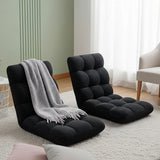 Darrahopens Furniture > Bar Stools & Chairs > Arm Chairs & Recliners Artiss 2X Lounge Sofa Bed Flannel Fabric Black
