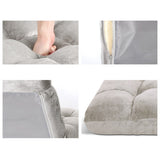 Darrahopens Furniture > Bar Stools & Chairs > Arm Chairs & Recliners Artiss 2X Lounge Sofa Bed Flannel Fabric Grey