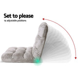 Darrahopens Furniture > Bar Stools & Chairs > Arm Chairs & Recliners Artiss 2X Lounge Sofa Bed Flannel Fabric Grey
