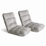 Darrahopens Furniture > Bar Stools & Chairs > Arm Chairs & Recliners Artiss 2X Lounge Sofa Bed Flannel Fabric Grey