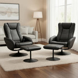 Darrahopens Furniture > Bar Stools & Chairs > Arm Chairs & Recliners Artiss 2X Recliner Chair Ottoman Heated Massage Black