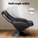 Darrahopens Furniture > Bar Stools & Chairs > Arm Chairs & Recliners Artiss 2X Recliner Chair Ottoman Heated Massage Black