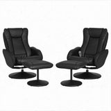 Darrahopens Furniture > Bar Stools & Chairs > Arm Chairs & Recliners Artiss 2X Recliner Chair Ottoman Heated Massage Black
