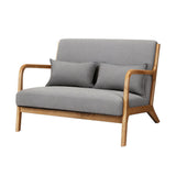 Darrahopens Furniture > Bar Stools & Chairs > Arm Chairs & Recliners Artiss Armchair 2-seater Loveseat Fabric Grey