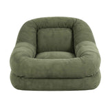 Darrahopens Furniture > Bar Stools & Chairs > Arm Chairs & Recliners Artiss Armchair Floor Chair Couch Recliner 1 Seater Cloud Chaise Lounge Corduroy Green In Australia - Darrahopens