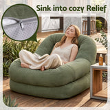 Darrahopens Furniture > Bar Stools & Chairs > Arm Chairs & Recliners Artiss Armchair Floor Chair Couch Recliner 1 Seater Cloud Chaise Lounge Corduroy Green In Australia - Darrahopens