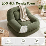 Darrahopens Furniture > Bar Stools & Chairs > Arm Chairs & Recliners Artiss Armchair Floor Chair Couch Recliner 1 Seater Cloud Chaise Lounge Corduroy Green In Australia - Darrahopens
