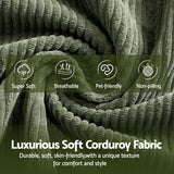 Darrahopens Furniture > Bar Stools & Chairs > Arm Chairs & Recliners Artiss Armchair Floor Chair Couch Recliner 1 Seater Cloud Chaise Lounge Corduroy Green In Australia - Darrahopens