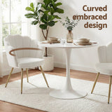 Darrahopens Furniture > Bar Stools & Chairs > Arm Chairs & Recliners Artiss Armchair Teddy Fleece White Callista