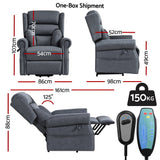 Darrahopens Furniture > Bar Stools & Chairs > Arm Chairs & Recliners Artiss Electric Recliner Chair Power Lift Massage Heated Recliner Sofa