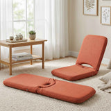Darrahopens Furniture > Bar Stools & Chairs > Arm Chairs & Recliners Artiss Floor Chair 5 Position Adjustable Orange Lazy Sofa for Living Room Bedroom In Australia - Darrahopens