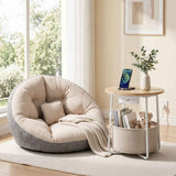 Darrahopens Furniture > Bar Stools & Chairs > Arm Chairs & Recliners Artiss Floor Lounge and Coffee Table w/ Charging Station Set