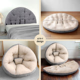 Darrahopens Furniture > Bar Stools & Chairs > Arm Chairs & Recliners Artiss Floor Lounge and Coffee Table w/ Charging Station Set