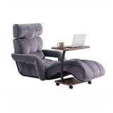 Darrahopens Furniture > Bar Stools & Chairs > Arm Chairs & Recliners Artiss Floor Lounge & Coffee Table Set, Adjustable Recliner End Table w/ Wheels