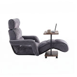 Darrahopens Furniture > Bar Stools & Chairs > Arm Chairs & Recliners Artiss Floor Lounge & Coffee Table Set, Adjustable Recliner End Table w/ Wheels