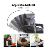 Darrahopens Furniture > Bar Stools & Chairs > Arm Chairs & Recliners Artiss Floor Lounge & Coffee Table Set, Adjustable Recliner End Table w/ Wheels