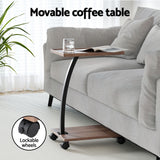 Darrahopens Furniture > Bar Stools & Chairs > Arm Chairs & Recliners Artiss Floor Lounge & Coffee Table Set, Adjustable Recliner End Table w/ Wheels