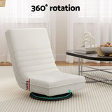 Darrahopens Furniture > Bar Stools & Chairs > Arm Chairs & Recliners Artiss Floor Lounge Folding Swivel Sofa Chair and 2 Tier Round End Side Table Set