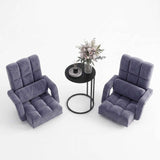 Darrahopens Furniture > Bar Stools & Chairs > Arm Chairs & Recliners Artiss Floor Sofa Chair & Coffee Table Set, Swivel Lounge Recliner Side Tables