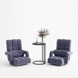 Darrahopens Furniture > Bar Stools & Chairs > Arm Chairs & Recliners Artiss Floor Sofa Chair & Coffee Table Set, Swivel Lounge Recliner Side Tables