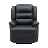 Darrahopens Furniture > Bar Stools & Chairs > Arm Chairs & Recliners Artiss Manual Recliner Chair Leather Reclining Sofa with 16color Led Black