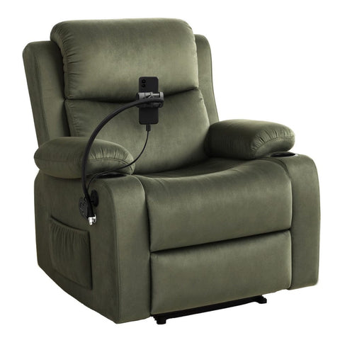 Darrahopens Furniture > Bar Stools & Chairs > Arm Chairs & Recliners Artiss Recliner Chair Heated Massage Chair with Phone Holder Velvet