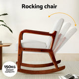 Darrahopens Furniture > Bar Stools & Chairs > Arm Chairs & Recliners Artiss Rocking Armchair Nursing Chair Corduroy Beige