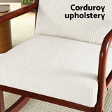 Darrahopens Furniture > Bar Stools & Chairs > Arm Chairs & Recliners Artiss Rocking Armchair Nursing Chair Corduroy Beige