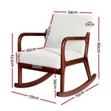 Darrahopens Furniture > Bar Stools & Chairs > Arm Chairs & Recliners Artiss Rocking Armchair Nursing Chair Corduroy Beige