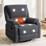 Darrahopens Furniture > Bar Stools & Chairs > Arm Chairs & Recliners Artiss Rocking Recliner Chair 360 Swivel Massage Heated Reclining Chairs
