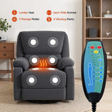 Darrahopens Furniture > Bar Stools & Chairs > Arm Chairs & Recliners Artiss Rocking Recliner Chair 360 Swivel Massage Heated Reclining Chairs