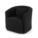Darrahopens Furniture > Bar Stools & Chairs > Arm Chairs & Recliners Artiss Round Swivel Armchair Sherpa Fleece Black