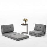 Darrahopens Furniture > Bar Stools & Chairs > Arm Chairs & Recliners Artiss Single Sofa Bed and Side Table Set, Adjustable Recliner Narrow End Table
