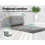 Darrahopens Furniture > Bar Stools & Chairs > Arm Chairs & Recliners Artiss Single Sofa Bed and Side Table Set, Adjustable Recliner Narrow End Table