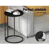 Darrahopens Furniture > Bar Stools & Chairs > Arm Chairs & Recliners Artiss Single Sofa Bed and Side Table Set, Adjustable Recliner Narrow End Table