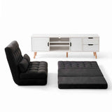 Darrahopens Furniture > Bar Stools & Chairs > Arm Chairs & Recliners Artiss Sofa Bed Adjustable Floor Chair & TV Unit 120cm Entertainment Cabinet Set