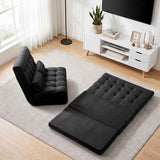 Darrahopens Furniture > Bar Stools & Chairs > Arm Chairs & Recliners Artiss Sofa Bed Adjustable Floor Chair & TV Unit 120cm Entertainment Cabinet Set